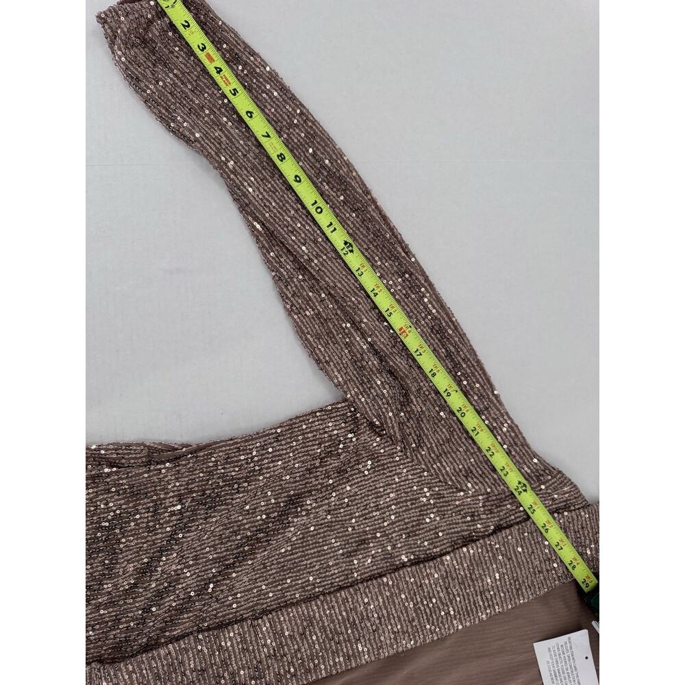 Belle By Kim Gravel Sequin Cardigan Sz XL Duster Party Festive Glam Beige Artsy - Picture 9 of 14